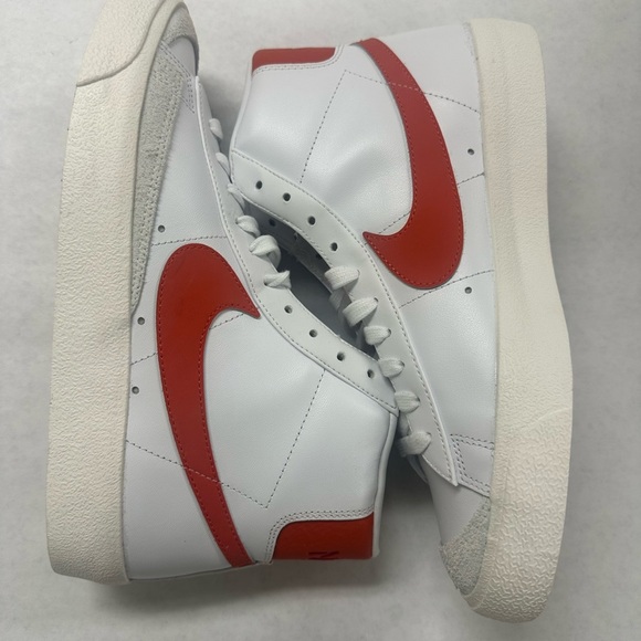 Nike Blazer 77 Mid Rust Orange and White High-Top Sneakers - Picture 1 of 7